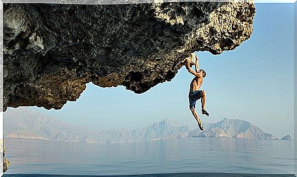 Alex Honnold during a climb