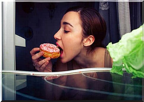 Girl eating a donut