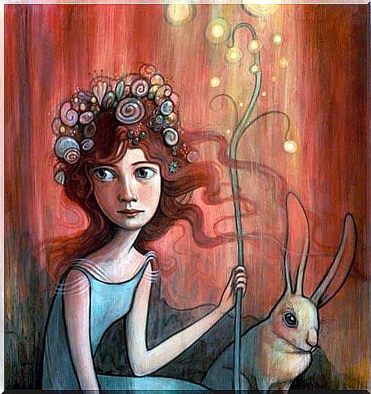 little girl-rabbit